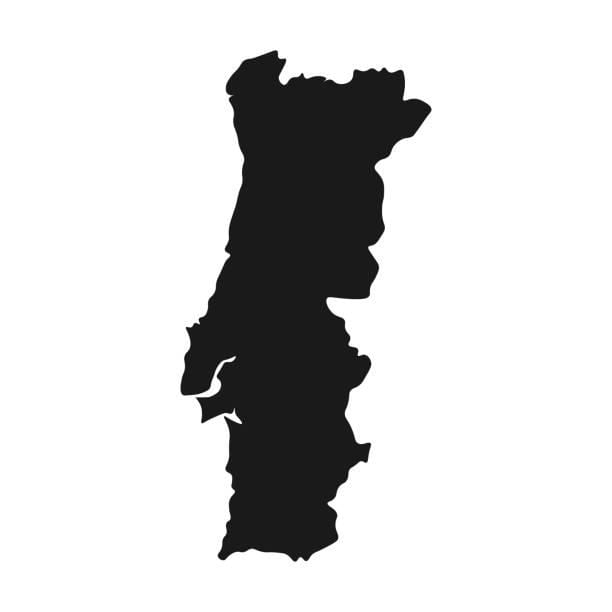 Portugal vector kaart