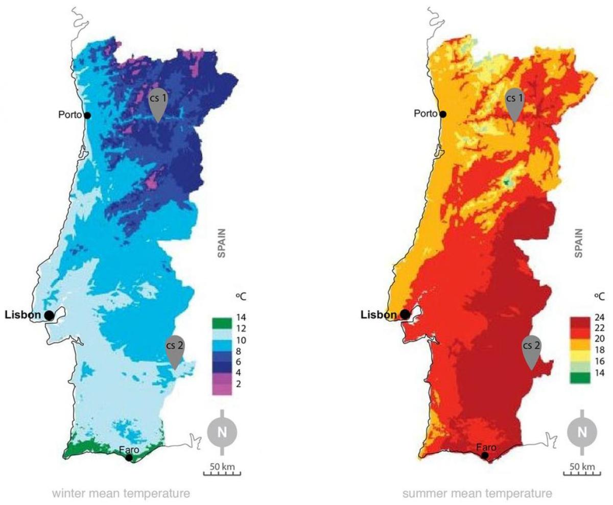 Portugal klimaat kaart Klimaat kaart van Portugal (ZuidEuropa Europa)