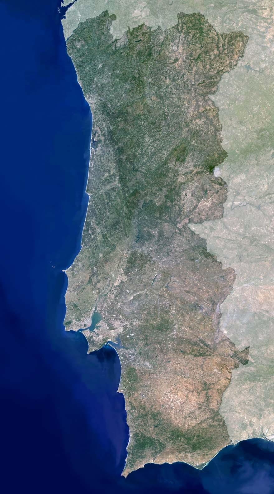 kaart van Portugal satelliet