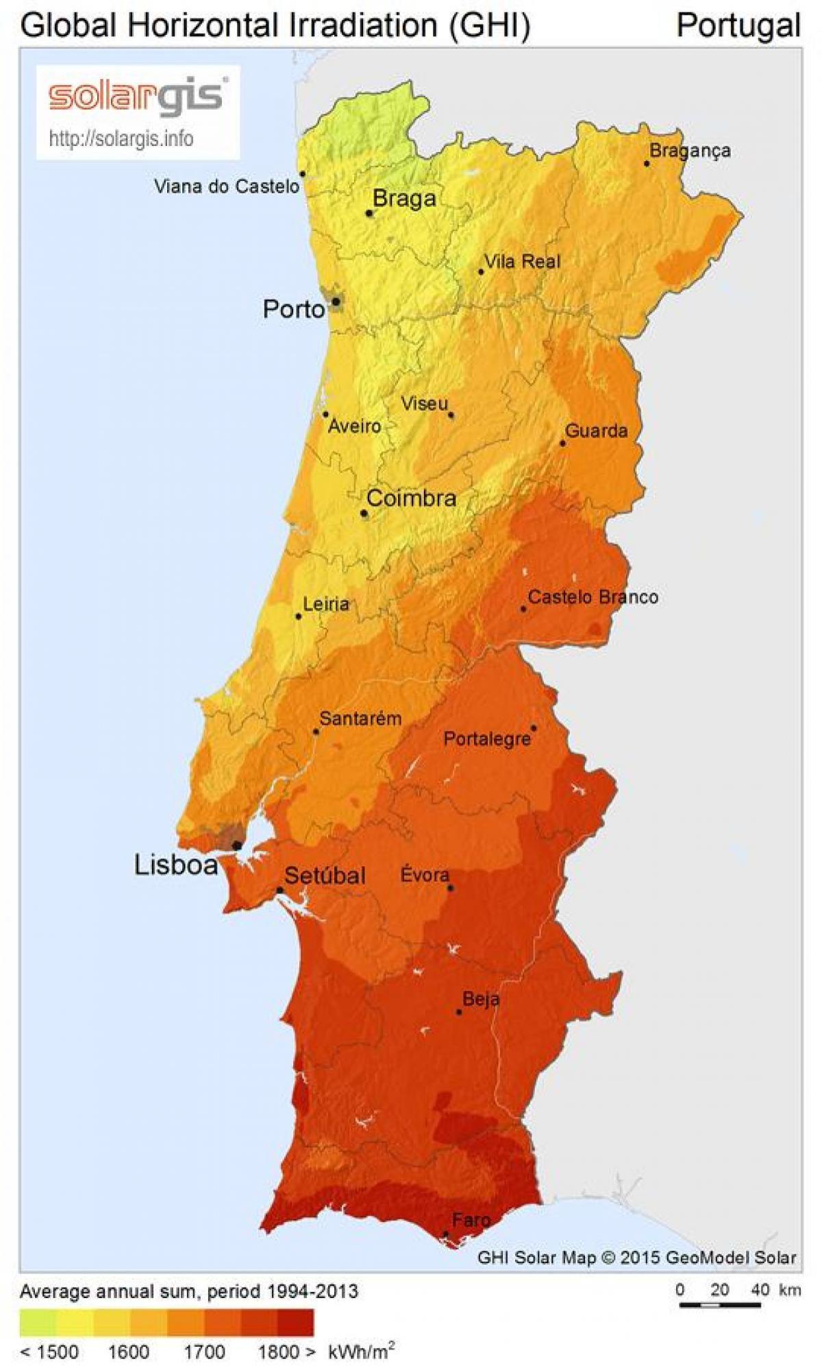 Portugal weather kaart weerkaart Portugal (ZuidEuropa Europa)