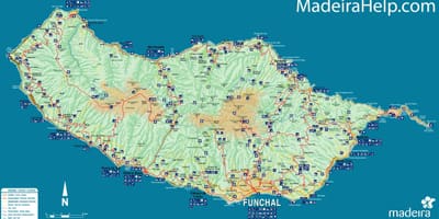 Kaart van Portugal Madeira