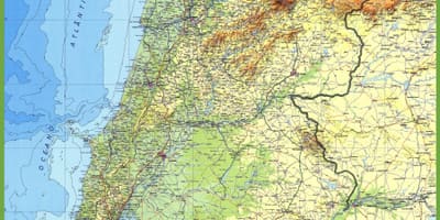 Gedetailleerde kaart van Portugal