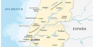 Portugal rivier de kaart