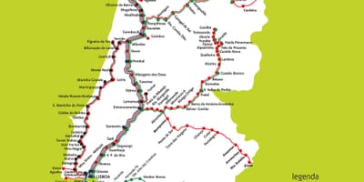 Trein kaart Portugal