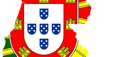 Portugal vlag van de kaart