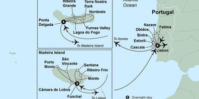 Kaart van de portugese eilanden
